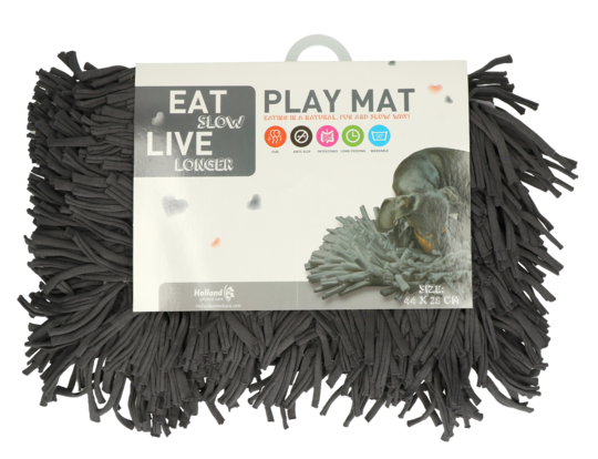 Eat Slow Live Longer Play Mat Grey