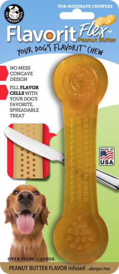 Pet Qwerks Flavorit Flex Erdnuss Butter Bone XL 20 cm